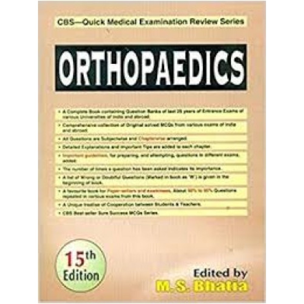 CBS Quick Medical Examination Review Series: Orthopaedics, 15e (PB)