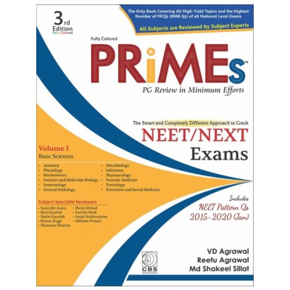 Primes PG Review In Minimum Efforts Vol 1 Basic Science, 3e The Smart and Completely Different Approach To Crack Neet/Next Exams (PB)